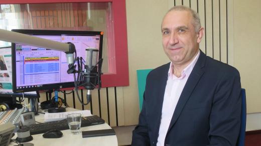 František Vaníček ve studiu Českého rozhlasu Hradec Králové