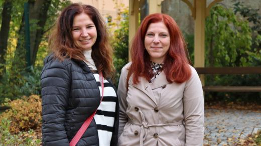 Vedoucí sboru Monika Jarkovská a sbormistryně Lenka Kozohorská