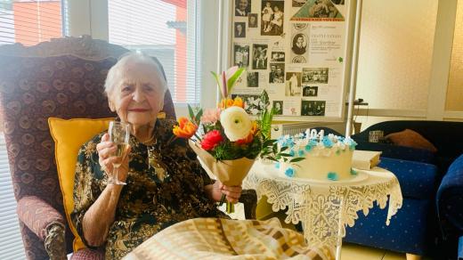 Věra Kovaříková, Zlín, oslava 101. narozenin