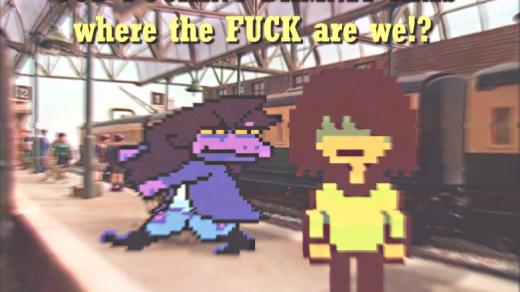 Suzie je hrdinkou zatím největšího memu z Deltarune, obrázku s textem „God f… damit Kris! Where the f… are we?“