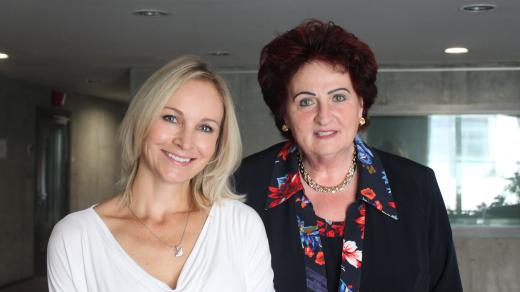 Helena Fibingerová a moderátorka Jitka Novotná