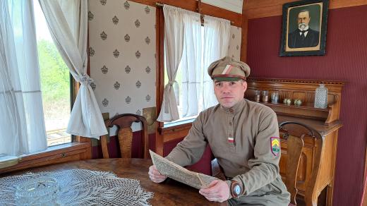 Vedoucí směny Legiovlaku Jiří Müller