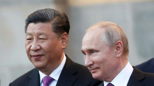 Čínský prezident Si Ťin-pching a ruský prezident Vladimir Putin na archivní fotografii z roku 2019