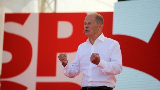 Spolkový ministr financí a kandidát sociálních demokratů na kancléře Olaf Scholz