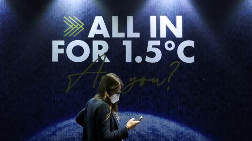 Snímek z klimatické konference COP26 ve skotském Glasgow