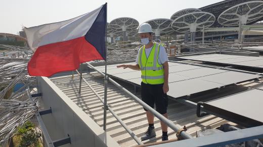 Český pavilon je blízko hlavní bráně na výstaviště, ukazuje generální komisař české účasti na výstavě Expo 2020 v Dubaji Jiří Potužník