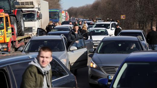 Zácpy na cestě ven z Charkova