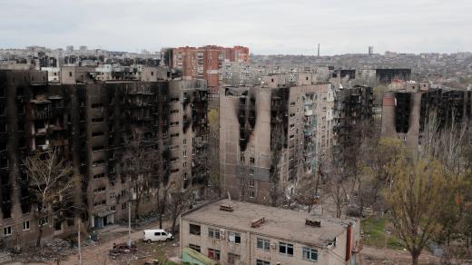 Zničený Mariupol