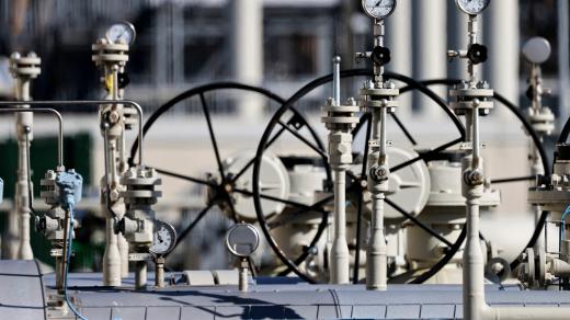 Plynovod Nord Stream 1 ve vesnici Lumbin v Německu