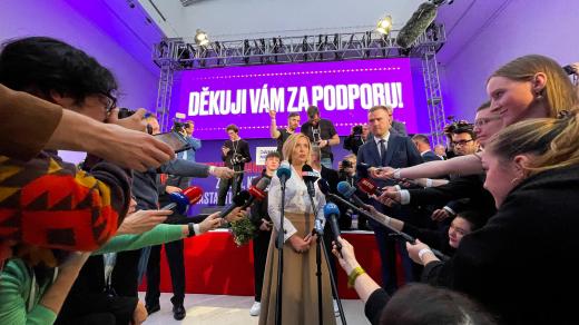 Danuše Nerudová ve volebním štábu