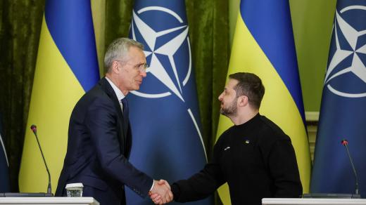Ukrajinský prezident Zelenskyj se v Kyjevě setkal s tajemníkem NATO Stoltenbergem