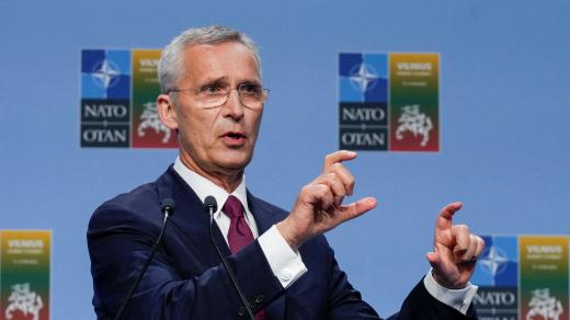 Generální tajemník NATO Jens Stoltenberg na summitu NATO ve Vilniusu