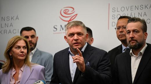 Robert Fico na tiskové konferenci Smeru po parlamentních volbách