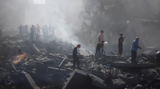 Pásmo Gazy po zásahu izraelskou raketou