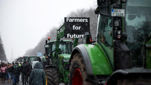 protesty zemědělců v Německu 15.1.2024