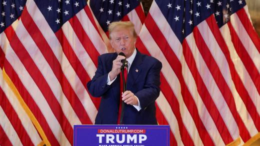 Donald Trump na tiskové konferenci v New Yorku
