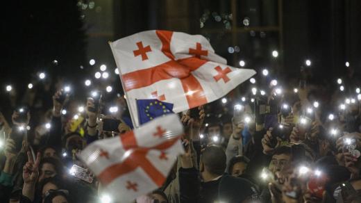 Protesty ve Tbilisi proti tzv. ruskému zákonu, 14. května 2024