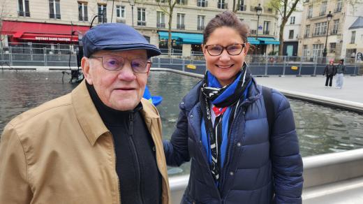 Petra Trnková, místopředsedkyně Sokola Paříž a nejstarší sokol Georges Jiří Švanda