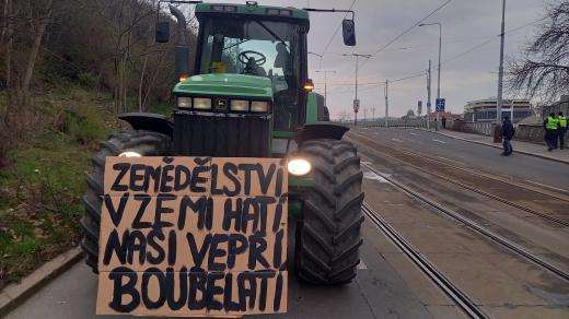 Protesty zemědělců v Praze
