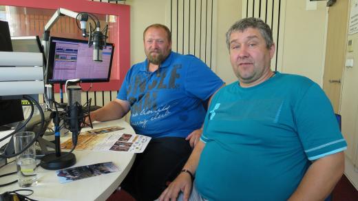Richard Poláček a Jan Paďour ve studiu Českého rozhlasu Hradec Králové