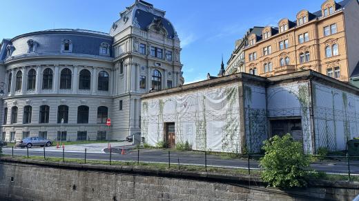 Rašelinový pavilon, nacházející se v Mariánskolázeňské ulici, je dodnes propojen s Císařskými lázněmi podzemní chodbou