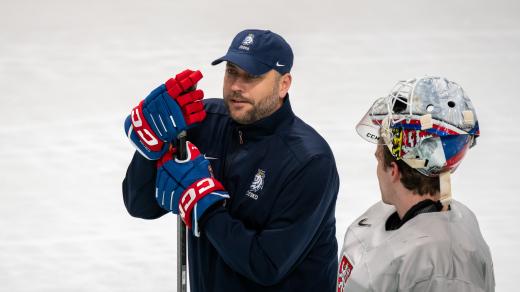 Trenér gólmanů české hokejové reprezentace Ondřej Pavelec