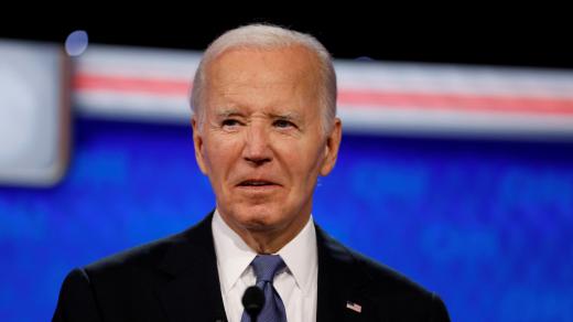 Joe Biden během první prezidentské debaty, kterou odvysílala CNN