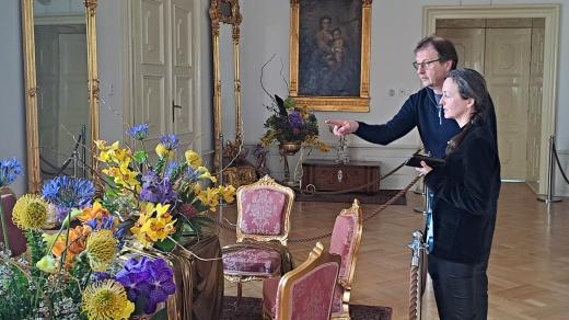 Florista Slávek Rabušic na frýdeckém zámku