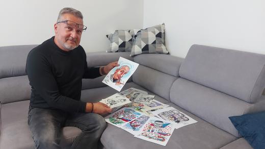 Milan Kounovský se na svět dívá očima karikaturisty