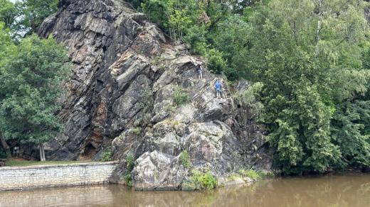 Ferrata na Havraní skále v Českém Krumlově