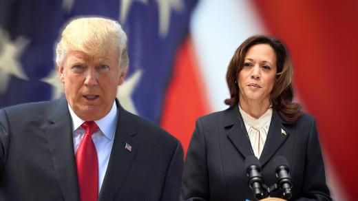 Koláž: Donald Trump a Kamala Harrisová