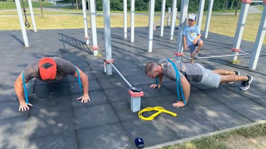 Workoutové hřiště v areálu Český mlýn v Jihlavě
