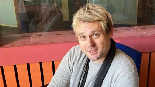David Deyl ve studiu Českého rozhlasu Hradec Králové