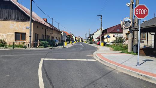 Nová cesta v Lipnické ulici v Týnu nad Bečvou