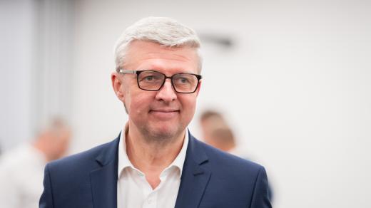 Karel Havlíček ve volebním štábu hnutí ANO