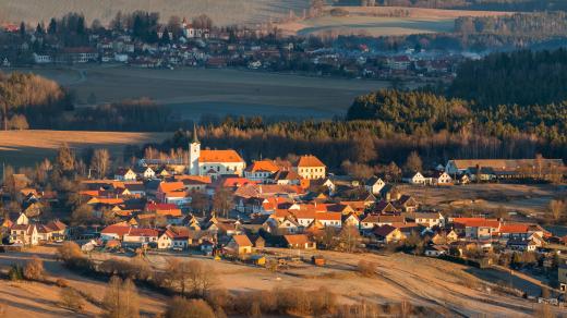 Vesnice Soběnov na Českokrumlovsku