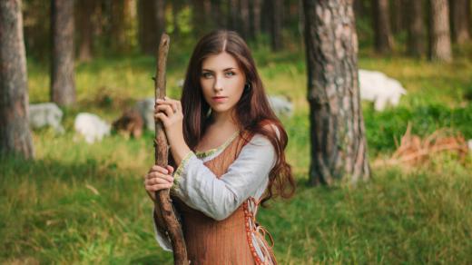 raný středověk, dívka