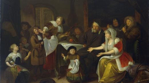 The Feast of St Nicholas, Richard Brakenburg, 1685; ;