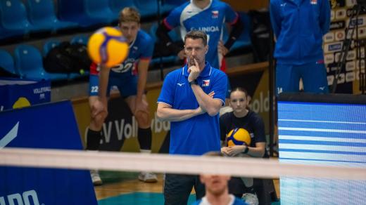 Trenér volejbalové reprezentace Jiří Novák