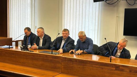 Karel Kadlec druhý zleva, druhý zprava Jiří Rozbořil