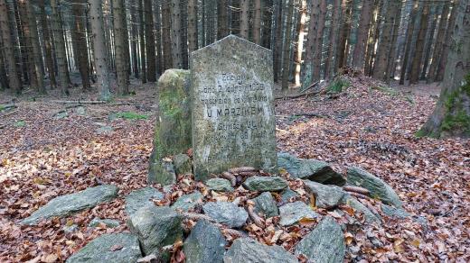 Památník posledního vlka zastřeleného na Českomoravské vrchovině