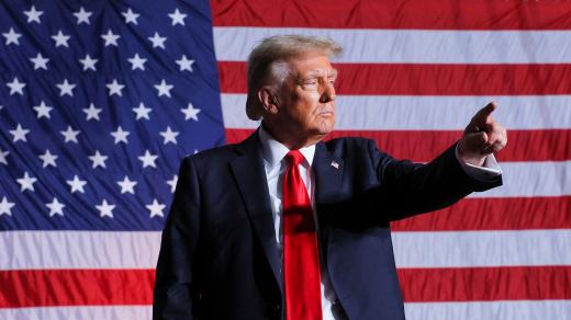 Demokratický kandidát na prezidenta USA Donald Trump na mítinku v Severní Karolině