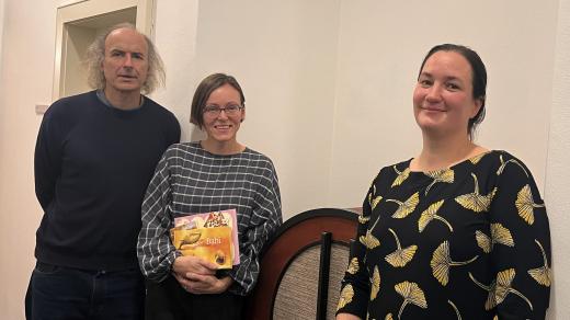 Pavel Čech, Pavla Nejedlá a Martina Trchová v ArtCafé