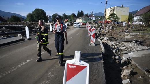 Mladí hasiči v obci Písečná v Moravskoslezském kraji