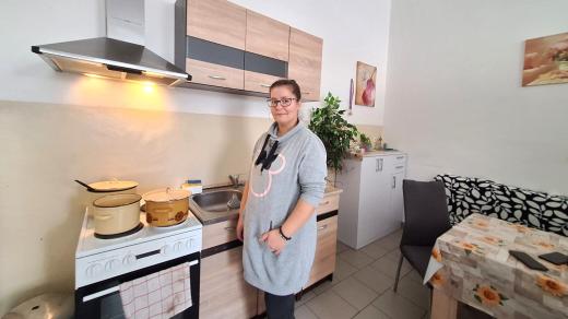 Klientka azylového domu v Husinci na Prachaticku