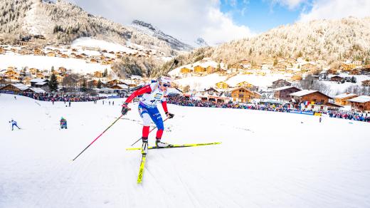 Biatlonistka Tereza Voborníková při závodě ve sprintu ve francouzské Annecy (archivní foto)