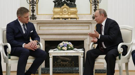 Fico na návštěvě ruského prezidenta Vladimira Putina v Moskvě 25. srpna 2016 (archivní foto)