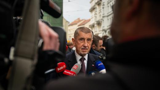 Předseda hnutí ANO Andrej Babiš přišel oslavit výročí sametové revoluce na Národní třídu