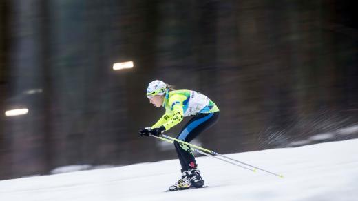 Mladá biatlonistka na Olympiádě dětí a mládeže v Letohradě (2018)