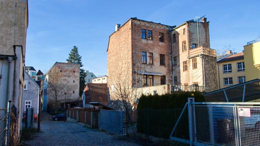 Část Liberce mezi soudem a Sokolovským náměstím